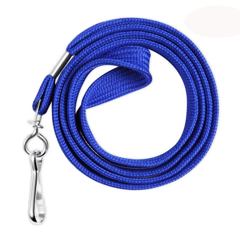 HOSL 100 Pack Economy Badge Lanyards Business Card Lanyards ID Card Lanyards Employee Lanyards Students Lanyards Round 36 with Swivel Hook - Image 1